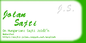 jolan sajti business card